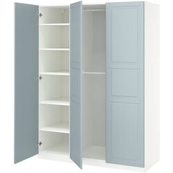 Dulap Ikea Pax/Fjarehals rafturi/bare 150x60x201 (Alb/Gri deschis-bleu) Thumb