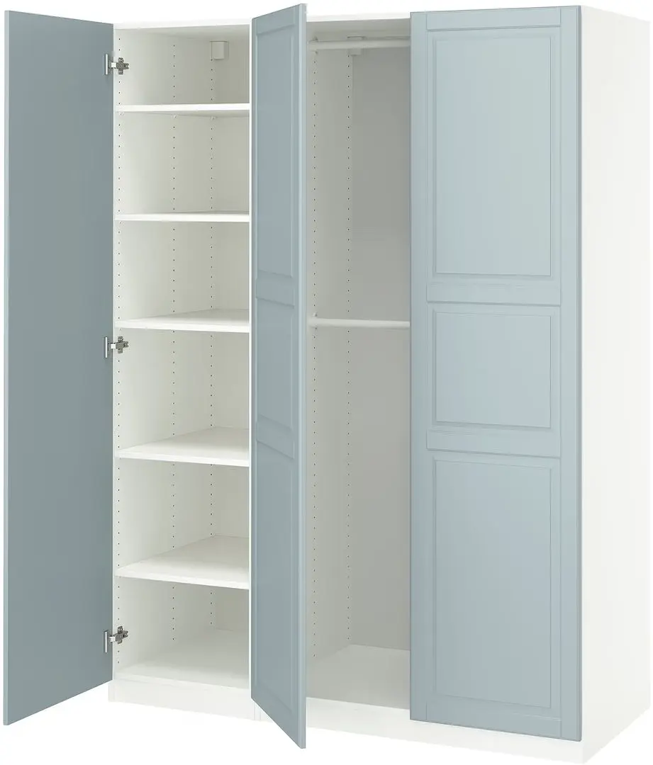 Dulap Ikea Pax/Fjarehals rafturi/bare 150x60x201 (Alb/Gri deschis-bleu) - 2