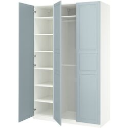 Dulap Ikea Pax/Fjarehals rafturi/bare 150x60x236 (Alb/Gri deschis-bleu) Thumb