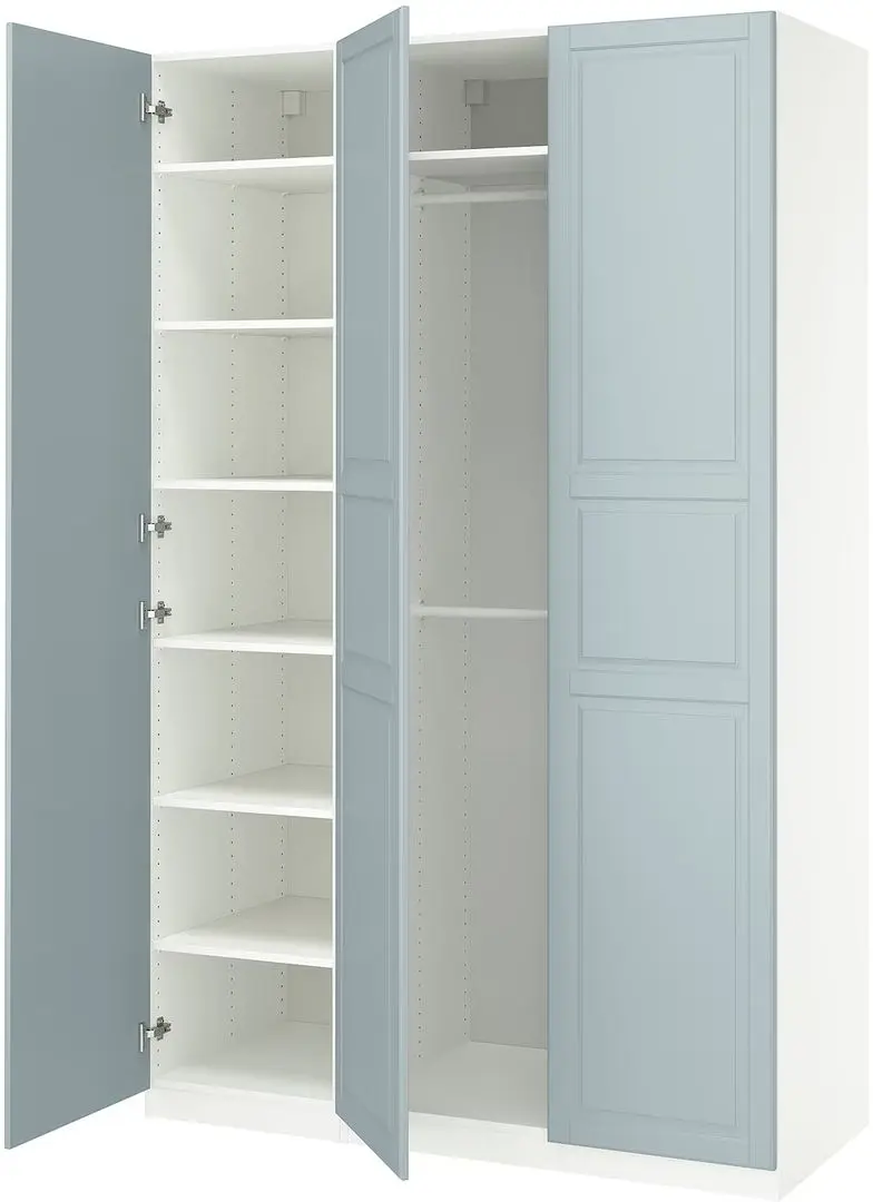 Dulap Ikea Pax/Fjarehals rafturi/bare 150x60x236 (Alb/Gri deschis-bleu) - 3