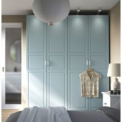 Dulap Ikea Pax/Fjarehals rafturi/bare/cosuri 200x60x236 (Alb/Gri deschis-bleu)