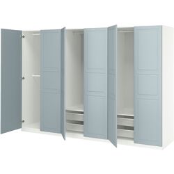 Dulap Ikea Pax/Fjarehals rafturi/bare/cosuri 300x60x201 (Alb/Gri deschis-bleu) Thumb