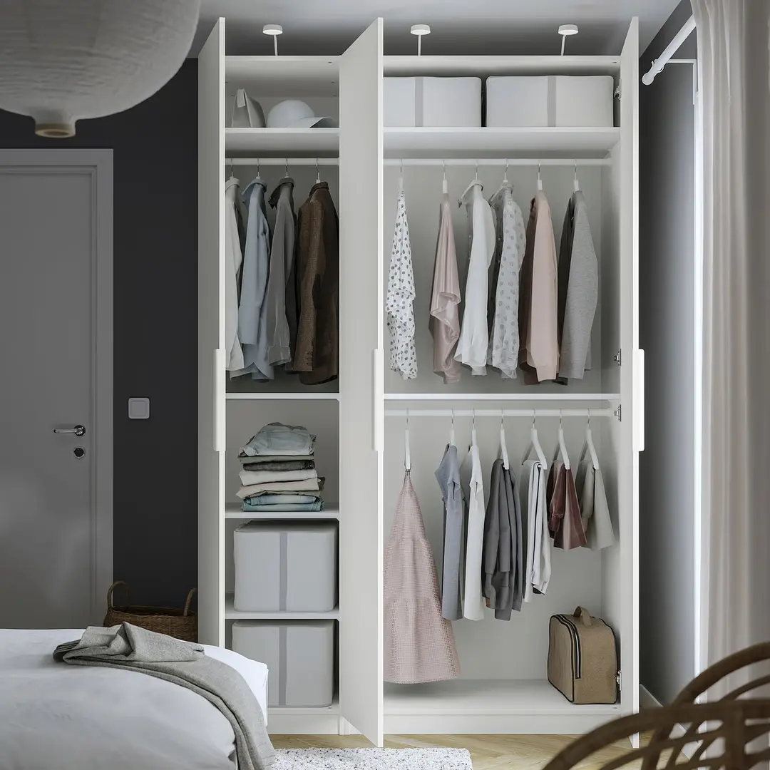 Dulap Ikea Pax/Forsand 7 rafturi/3 bare 150x60x236 (Alb) - 2