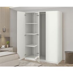 Dulap Ikea Pax/Forsand/Aheim rafturi/bara/oglinda 150x60x201 (Alb)