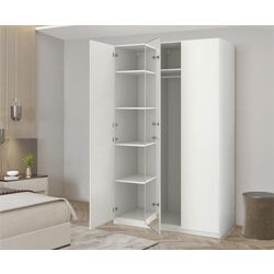 Dulap Ikea Pax/Forsand/Aheim rafturi/bara/oglinda 150x60x236 (Alb)