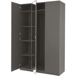 Dulap Ikea Pax/Forsand/Aheim rafturi/bara/oglinda 150x60x236 (Gri inchis) Thumb