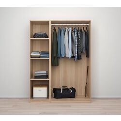 Dulap Ikea Pax/Forsand/Aheim rafturi/bara/oglinda 150x60x201 (Aspect Stejar Antichizat) Thumb