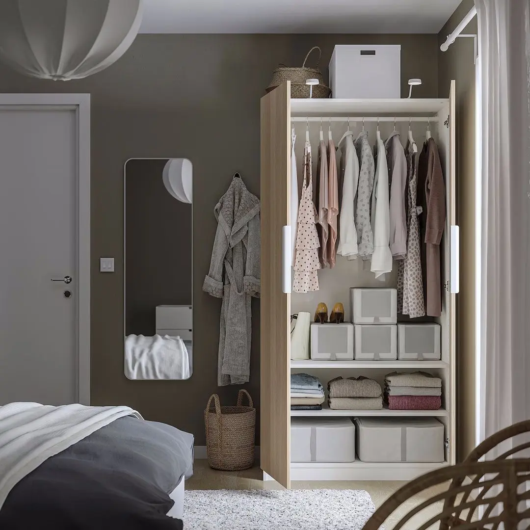 Dulap Ikea Pax/Forsand polite/bara 100x60x201 (Aspect Stejar Antichizat)