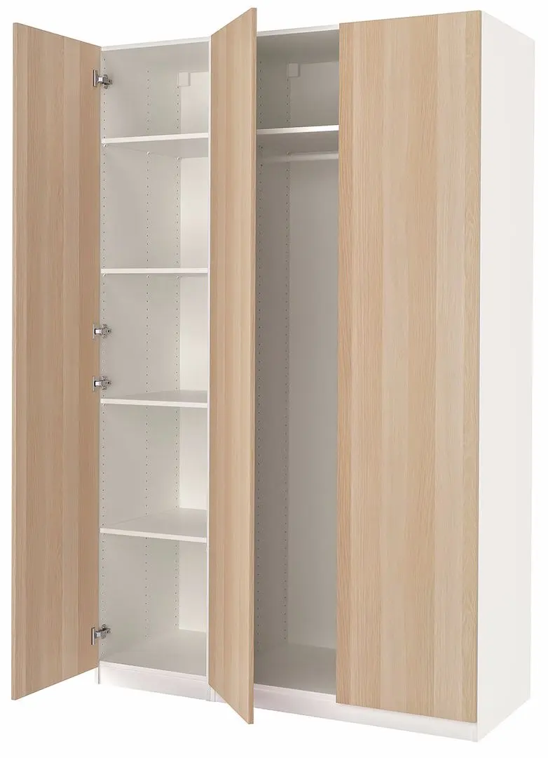 Dulap Ikea Pax/Forsand rafturi/bare 150x60x236 (Alb/Aspect Stejar Antichizat) - 2