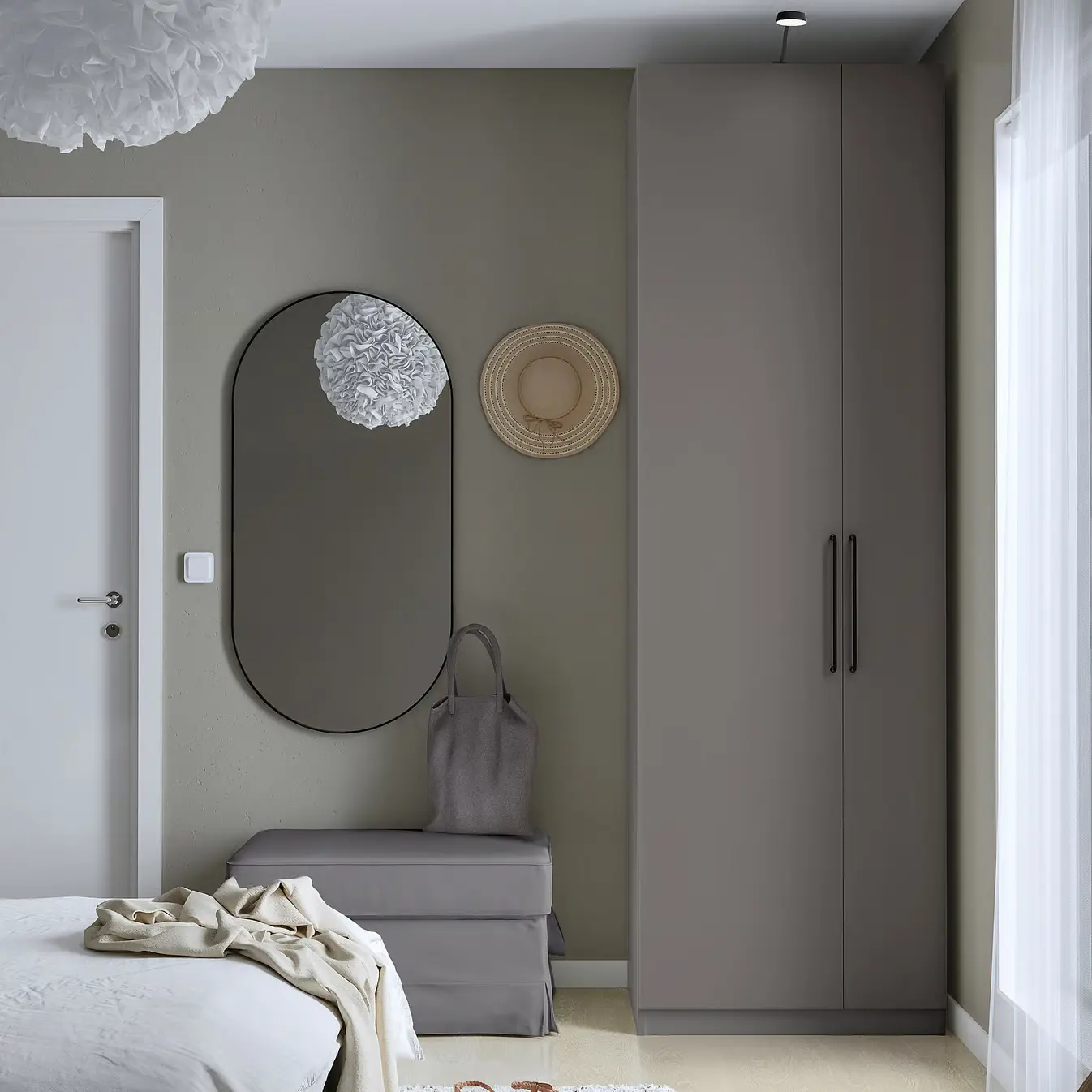 Шкаф Ikea Pax/Forsand полки/штанга 75x60x236 (Тёмно-серый) - 6