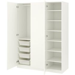Dulap Ikea Pax/Forsand rafturi/bara/cosuri 150x60x201 (Alb) Thumb