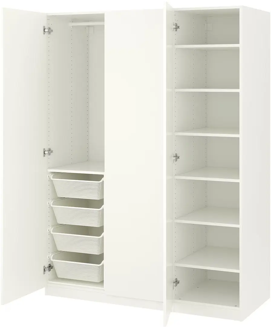 Dulap Ikea Pax/Forsand rafturi/bara/cosuri 150x60x201 (Alb)