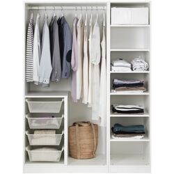 Dulap Ikea Pax/Forsand rafturi/bara/cosuri 150x60x201 (Alb) Thumb