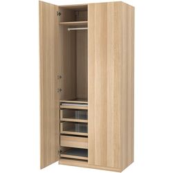 Dulap Ikea Pax/Forsand rafturi/bara/sertare 100x60x236 (Aspect Stejar Antichizat) Thumb