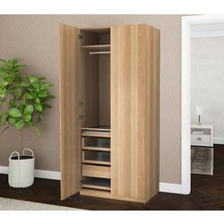 Dulap Ikea Pax/Forsand rafturi/bara/sertare 100x60x236 (Aspect Stejar Antichizat)