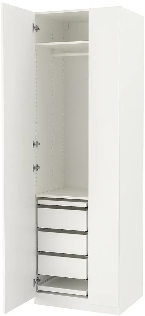 Dulap Ikea Pax/Forsand rafturi/bara/sertare 75x60x236 (Alb)