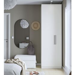 Dulap Ikea Pax/Forsand rafturi/bara/sertare 75x60x236 (Alb)