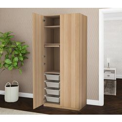 Dulap Ikea Pax/Forsand rafturi/bara/sertare/cosuri 100x60x236 (Aspect Stejar Antichizat)