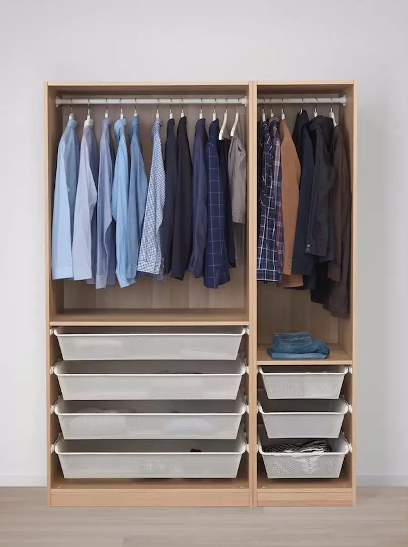 Dulap Ikea Pax/Forsand polite/bare/cosuri 150x60x201 (Aspect Stejar Antichizat)