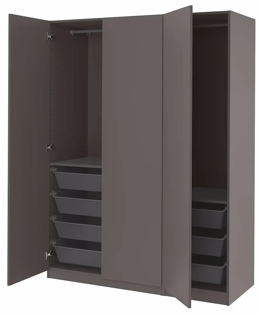 Dulap Ikea Pax/Forsand polite/bare/cosuri 150x60x201 (Gri Inchis)