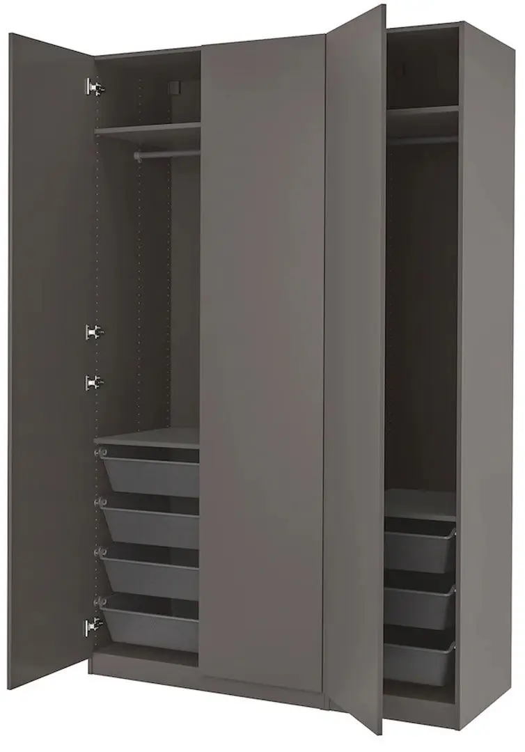 Dulap Ikea Pax/Forsand polite/bare/cosuri 150x60x236 (Gri Inchis)