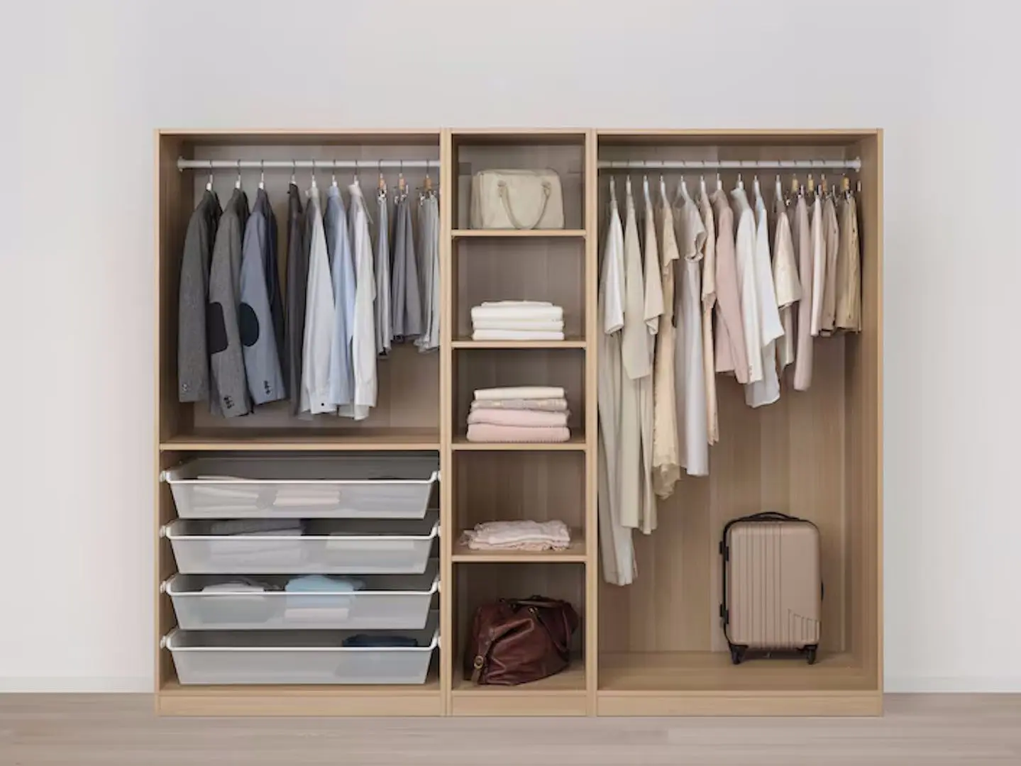 Dulap Ikea Pax/Forsand polite/bare/cosuri 250x60x201 (Aspect Stejar Antichizat)