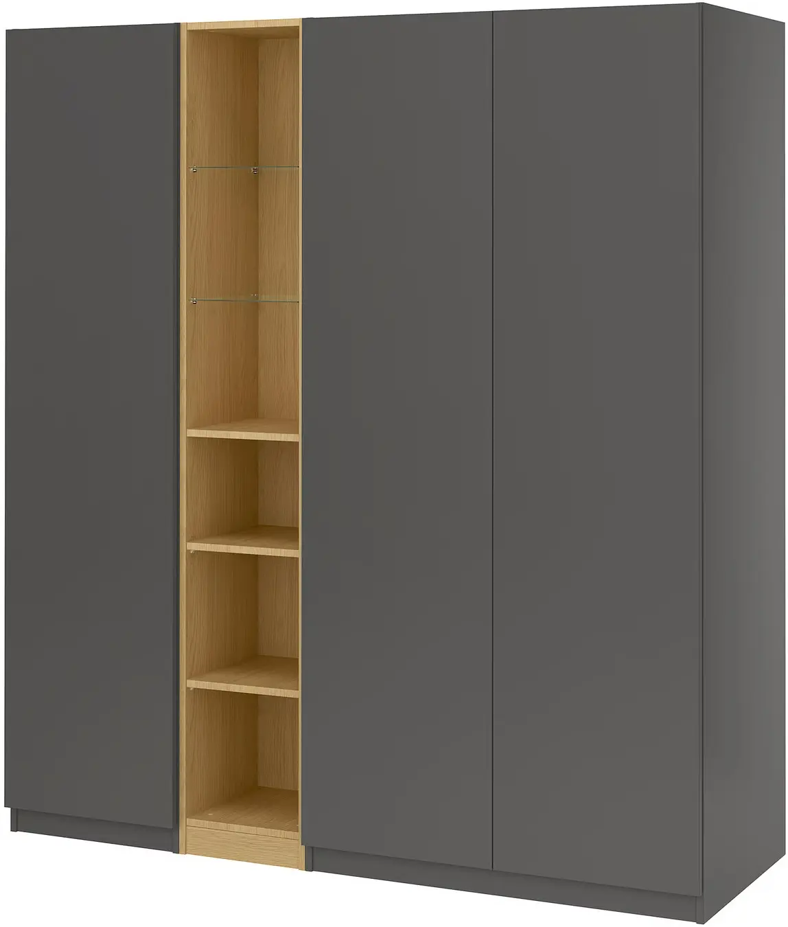 Dulap Ikea Pax/Forsand rafturi/bare/etajera 185x60x201 (Gri inchis/Aspect Stejar) - 5