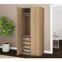 Dulap Ikea Pax/Forsand rafturi/bare/sertare/cosuri 100x60x236 (Aspect Stejar Antichizat)