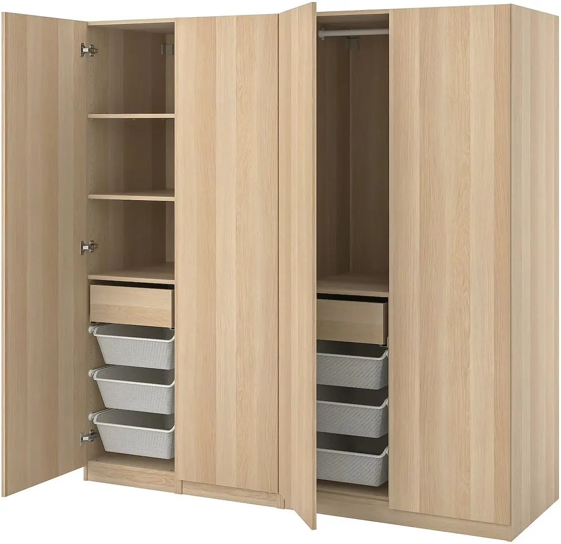 Dulap Ikea Pax/Forsand rafturi/bare/sertare/cosuri 200x60x201 (Aspect Stejar Antichizat)