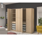 Шкаф Ikea Pax/Forsand полки/штанги/ящики/корзины 200x60x201 (Имитация Состаренного Дуба)