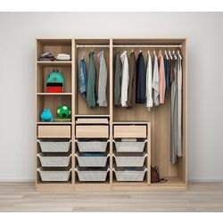 Dulap Ikea Pax/Forsand rafturi/bare/sertare/cosuri 200x60x201 (Aspect Stejar Antichizat) Thumb