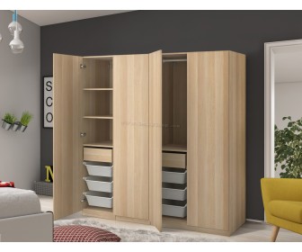 Шкаф Ikea Pax/Forsand полки/штанги/ящики/корзины 200x60x201 (Имитация Состаренного Дуба)