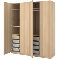 Dulap Ikea Pax/Forsand rafturi/bare/sertare/cosuri 200x60x236 (Aspect Stejar Antichizat) Thumb