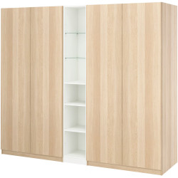 Dulap Ikea Pax/Forsand rafturi/bare/sertare/cosuri/etajera 235x60x201 (Aspect Stejar Antichizat) Thumb