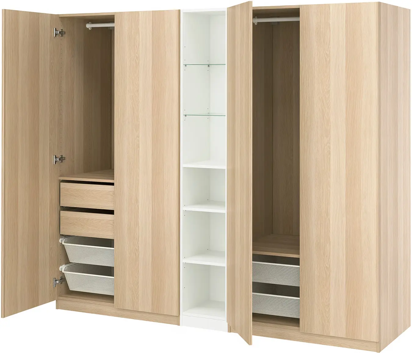Dulap Ikea Pax/Forsand rafturi/bare/sertare/cosuri/etajera 235x60x201 (Aspect Stejar Antichizat) - 4