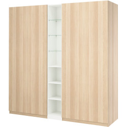 Dulap Ikea Pax/Forsand rafturi/bare/sertare/cosuri/etajera 235x60x236 (Aspect Stejar Antichizat/Alb) Thumb