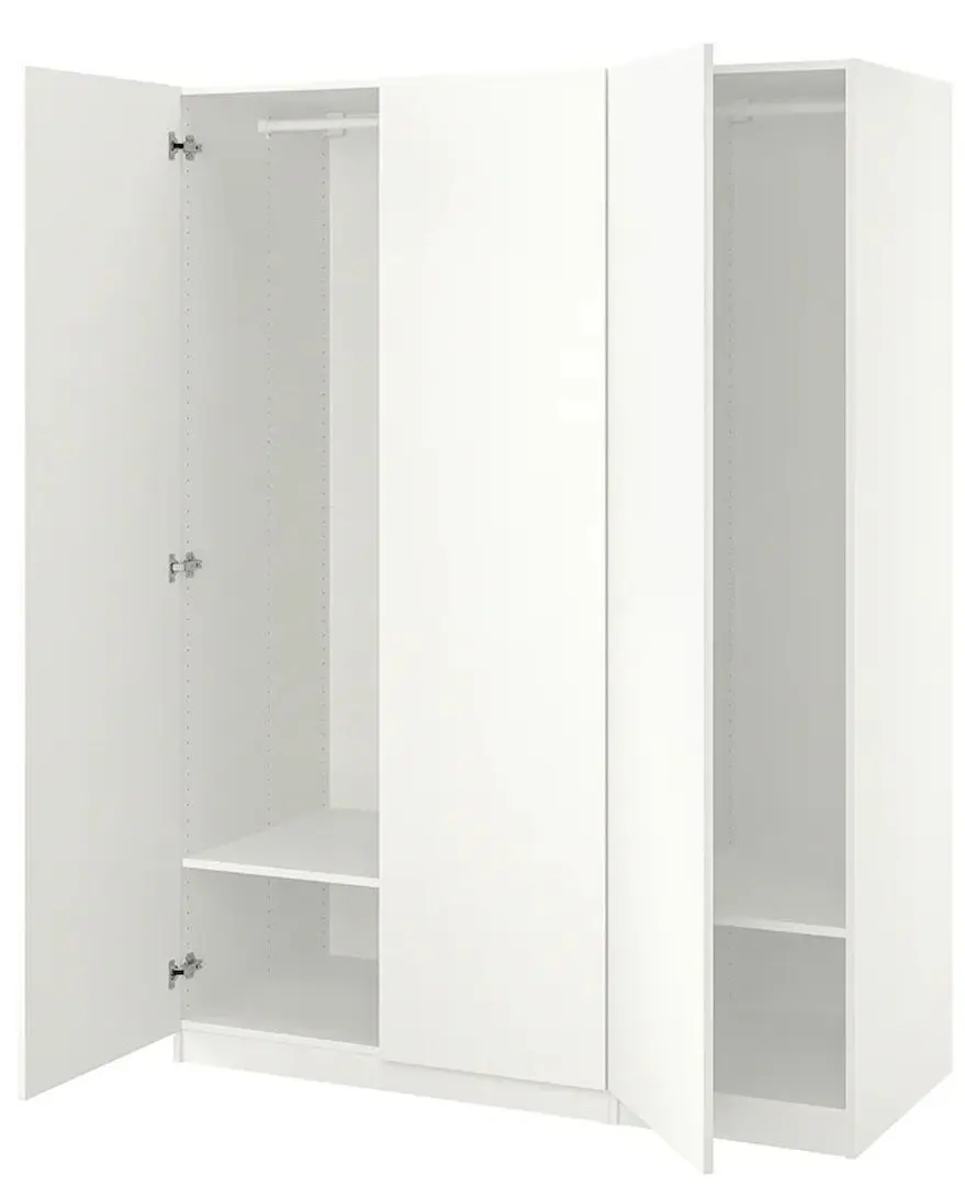 Dulap Ikea Pax/Forsand cu polite jos/bare 150x60x201 (Alb)