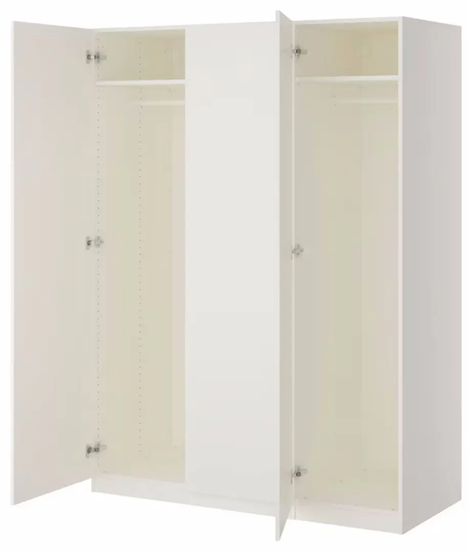 Dulap Ikea Pax/Forsand cu polite sus/bare 150x60x201 (Alb)