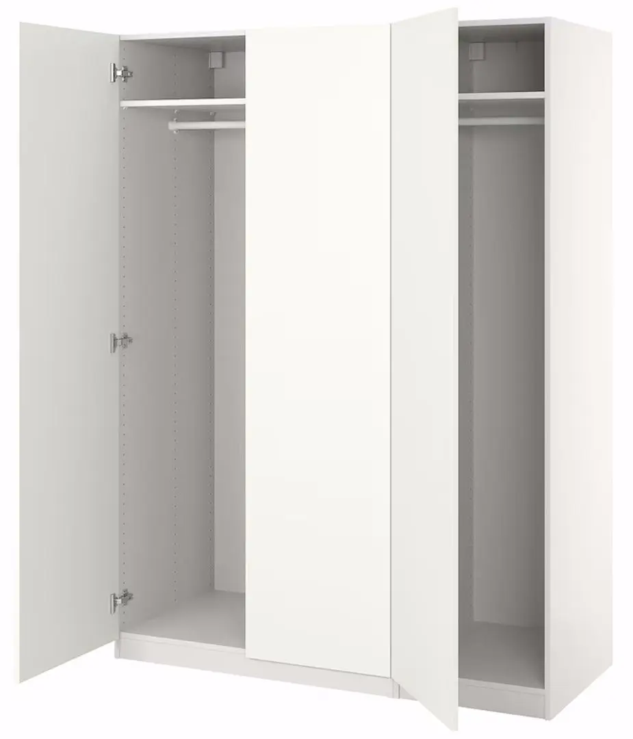 Dulap Ikea Pax/Forsand cu polite sus/bare 150x60x201 (Alb)