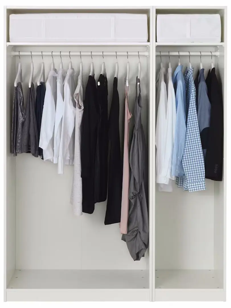 Dulap Ikea Pax/Forsand cu polite sus/bare 150x60x201 (Alb)