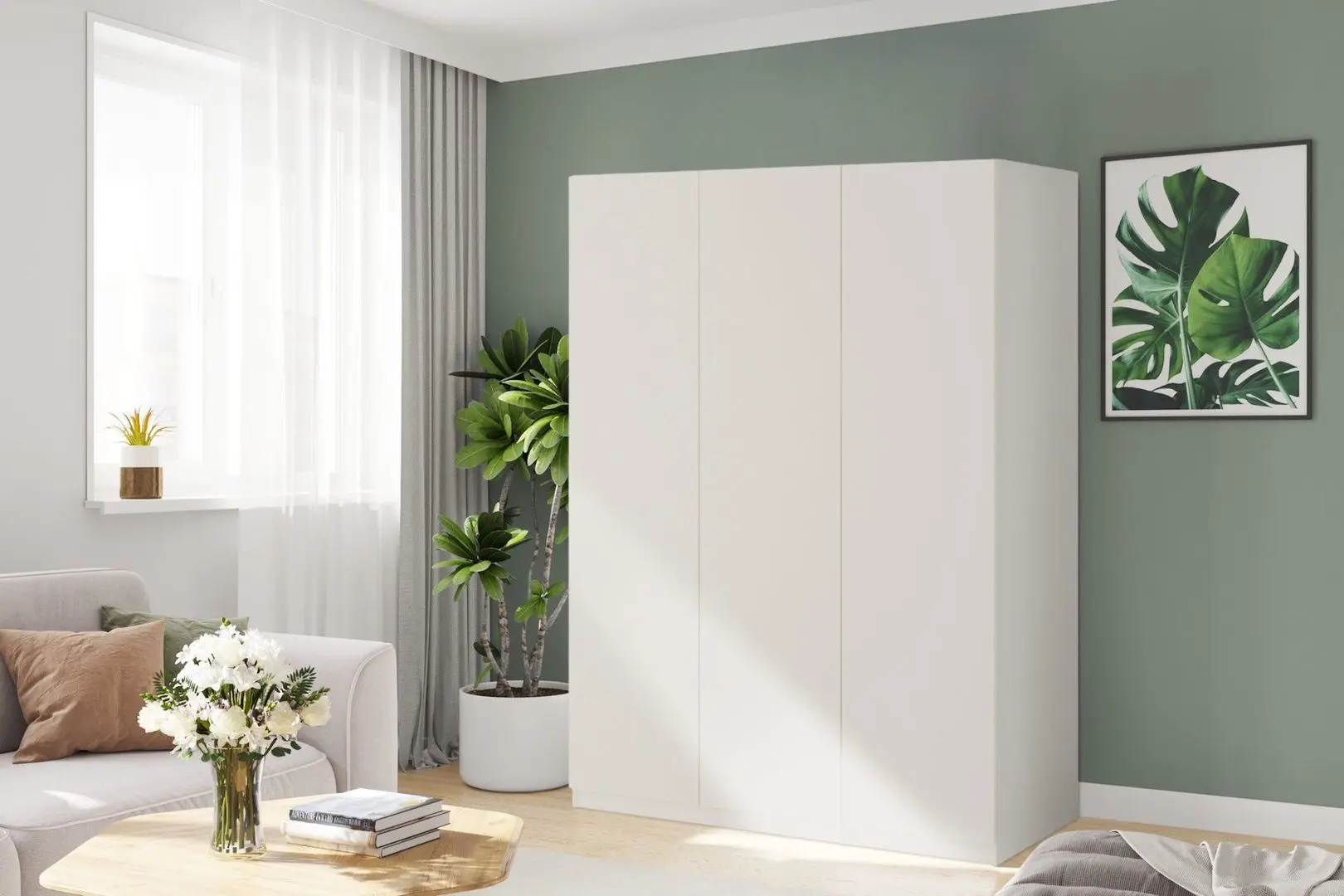 Dulap Ikea Pax/Forsand cu polite sus/bare 150x60x201 (Alb)