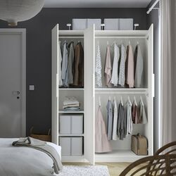 Dulap Ikea Pax/Forsand bare/rafturi 150x60x201 (Alb) Thumb