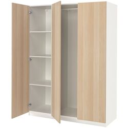 Dulap Ikea Pax/Forsand bare/rafturi 150x60x201 (Alb/Aspect Stejar Antichizat) Thumb