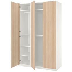 Dulap Ikea Pax/Forsand bare/rafturi 150x60x236 (Alb/Aspect Stejar Antichizat) Thumb