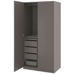 Dulap Ikea Pax/Forsand bare/rafturi/sertare 100x60x201 (Gri Inchis) Thumb