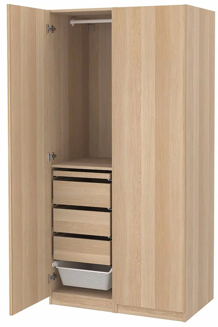 Dulap Ikea Pax/Forsand sertare/bara/cos 100x60x201 (Aspect Stejar Antichizat)