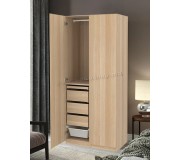 Шкаф Ikea Pax/Forsand ящик/штанга/корзина 100x60x201 (Имитация Состаренного Дуба)