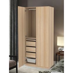 Dulap Ikea Pax/Forsand sertare/bara/cos 100x60x201 (Aspect Stejar Antichizat)