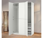 Шкаф Ikea Pax/Forsand ящики/корзина/полки/штанги 150x60x236 (Белый)