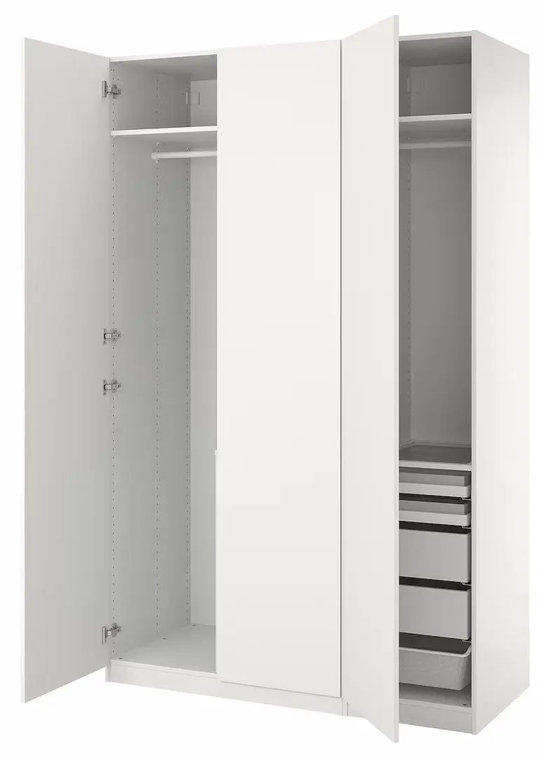 Dulap Ikea Pax/Forsand sertare/cos/rafturi/bare 150x60x236 (Alb)